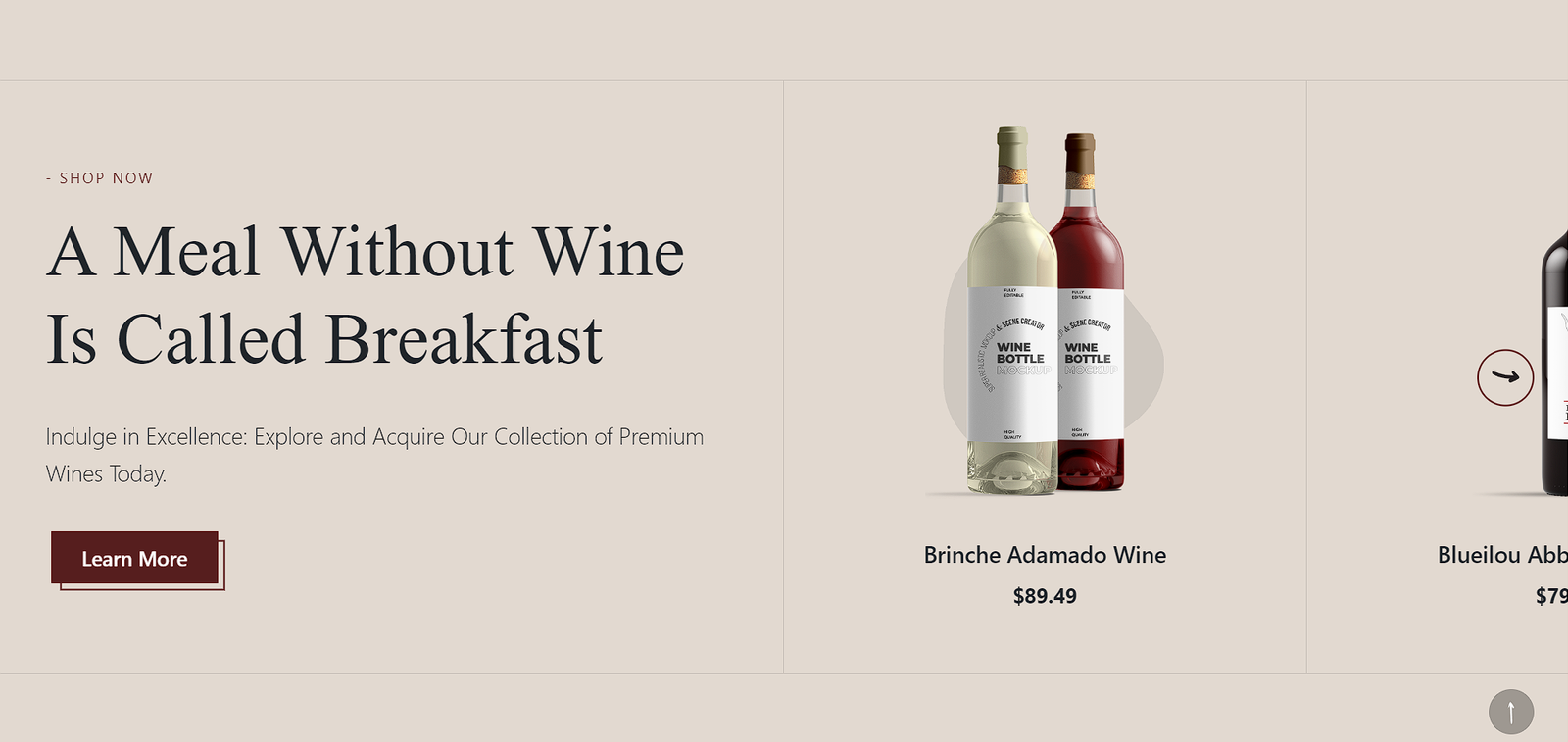 Wine Selling Website in wordpress.